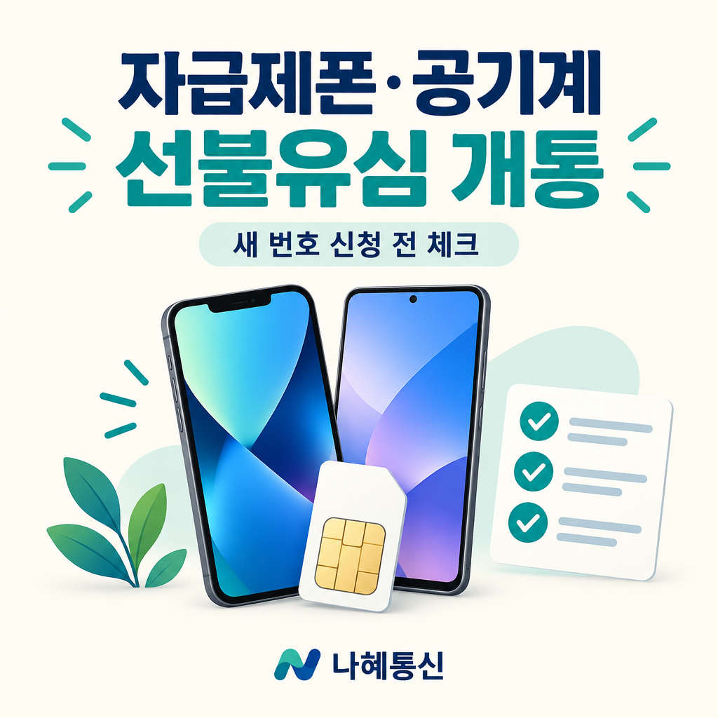 자급제폰·공기계 선불유심 개통 전 새 번호 신청 준비사항 안내